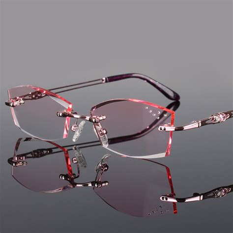 vision express rimless ladies glasses.